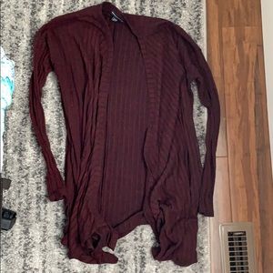 Maroon long cardigan